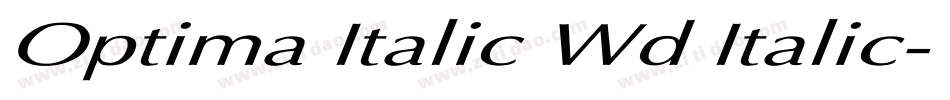 Optima Italic Wd Italic字体转换